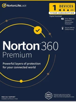 Norton 360 Premium 1 Device 1 Year Windows/Mac/Android/iOS