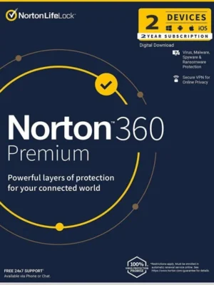 Norton 360 Premium 2 Devices 2 Year Windows/Mac/Android/iOS